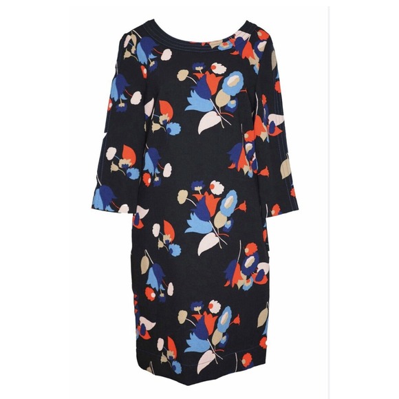 Boden Dresses & Skirts - BODEN Sz 10 Alda Shift Dress Black Posey Mod Floral  Abstract‎ Artsy Bloomcore